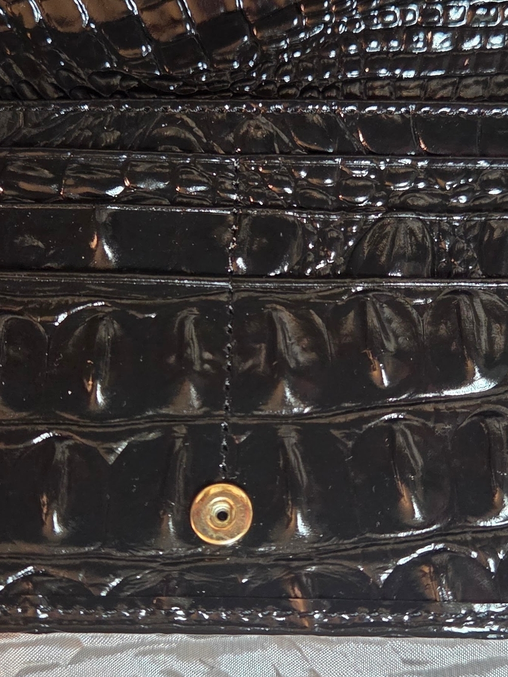 Brahmin Black Melbourne Ady Wallet With Gold Hardware - Picture 5 of 6